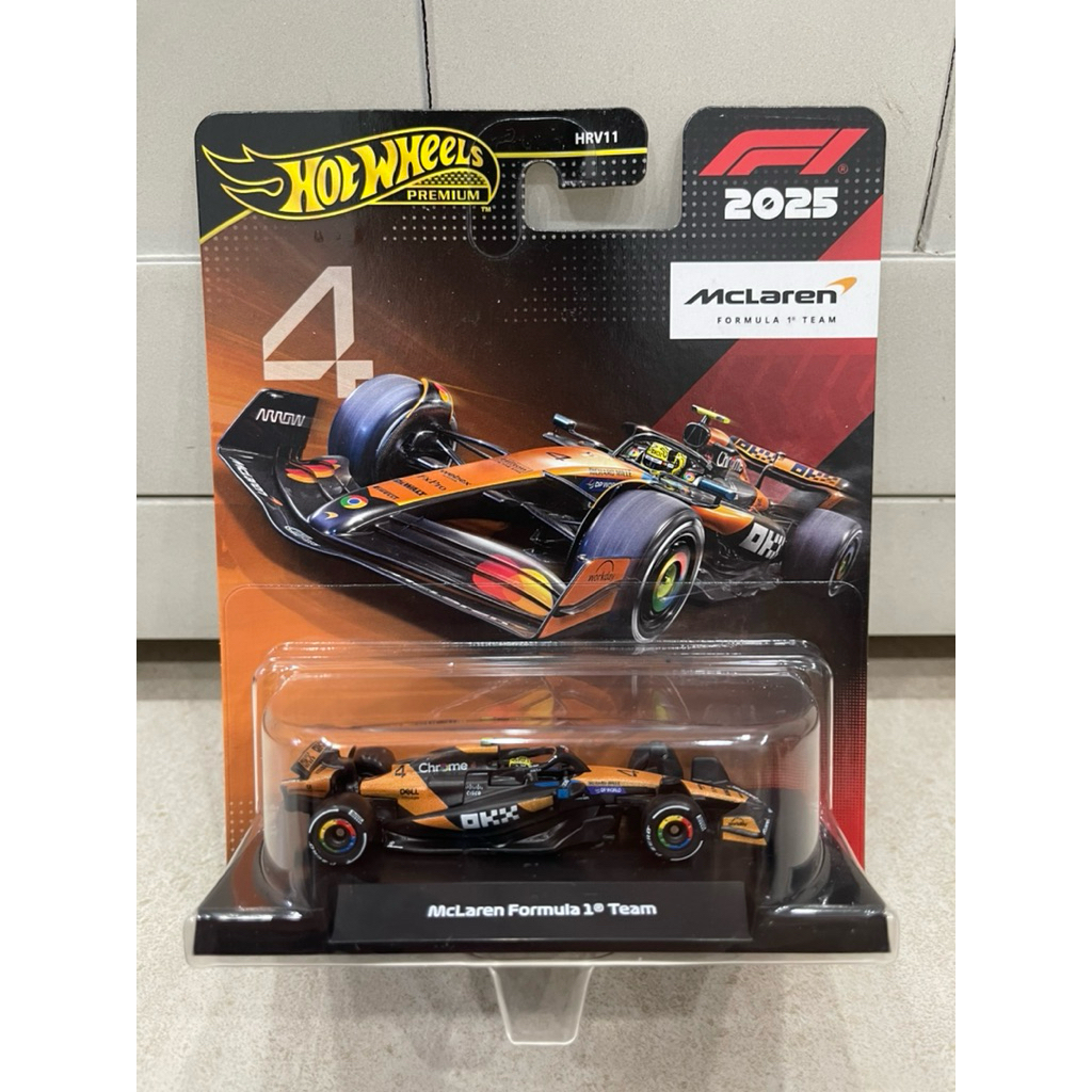 Xe mô hình đồ chơi bánh cao su Hotwheels 1:64 PREMIUM - FORMULA 1 (F1) 2025 - McLaren Formula 1 Team
