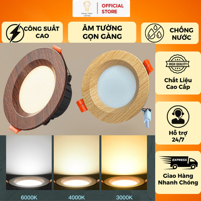Đèn Led Âm Trần DL-609 3 Chế Độ Sáng Sang Trọng Hiện Đại  Công Suất 7W  Chất Liệu Nhựa Acrylic Tiết Kiệm Điện