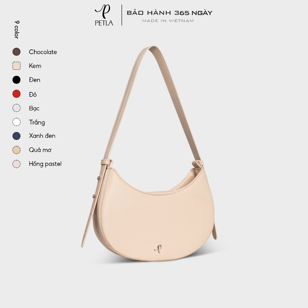 Túi đeo vai hình bán nguyệt thời trang hiện đại Petla LN12