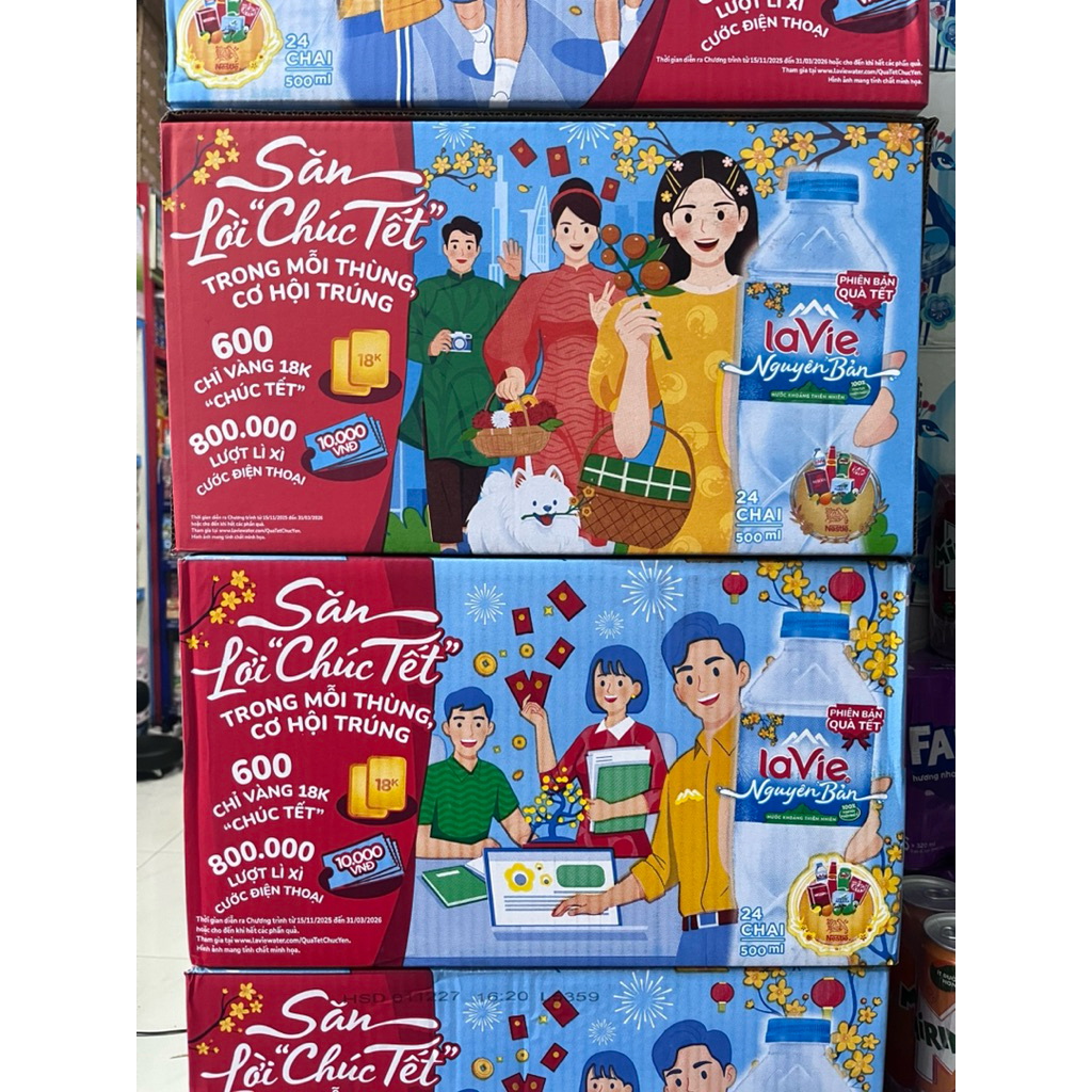 Hoả tốc - Thùng nước khoáng Lavie 500ml