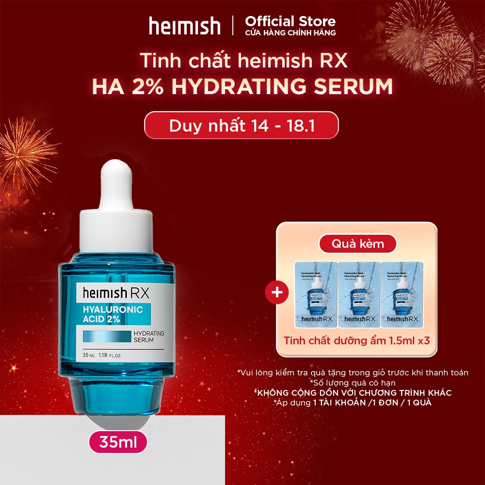 Tinh chất dưỡng ẩm heimish RX Hyaluronic Acid 2% Hydrating Serum 35ml