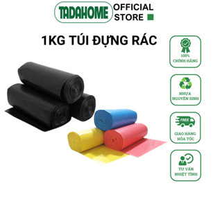 [ 1KG/BỊCH ] Túi Đựng Rác, Bọc Rác, Bao Rác TADAHOME Dày Dai,Tự Phân Huỷ, Nhiều Màu Sắc, Kích Cỡ
