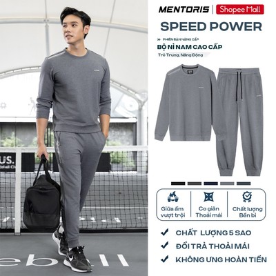 Bộ Quần Áo Nỉ Nam MENTORIS Vải Nỉ Dày Dặn, Form Regular Fit, Giữ Ấm Tốt, Không Bai Xù MCBN25W001