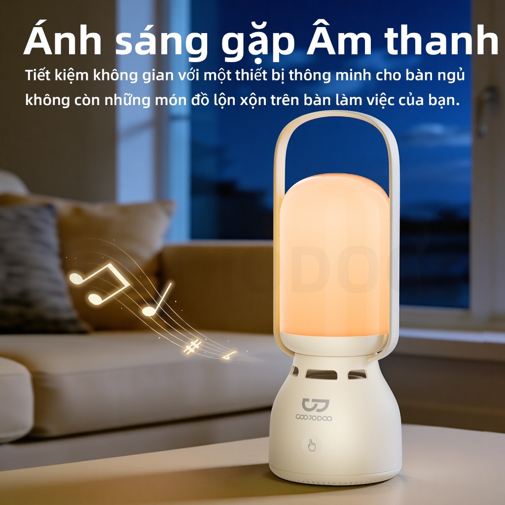 Loa Bluetooth di động Goojodoq TWS với đèn ngủ 2 trong 1,điều khiển cảm ứng 3 cấp độ,thời lượng pin | BigBuy360 - bigbuy360.vn