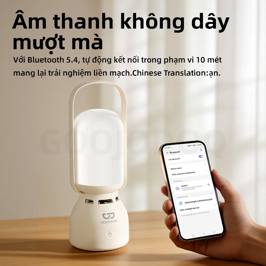 Loa Bluetooth di động Goojodoq TWS với đèn ngủ 2 trong 1,điều khiển cảm ứng 3 cấp độ,thời lượng pin | BigBuy360 - bigbuy360.vn