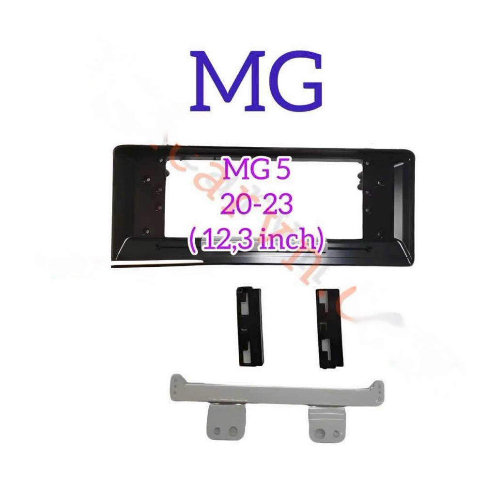 Mặt dưỡng màn android 12.3icnh + jack nguồn canbus xe MG5 bản STD Đủ