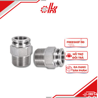 Nối hơi inox IPC Ren Ngoài