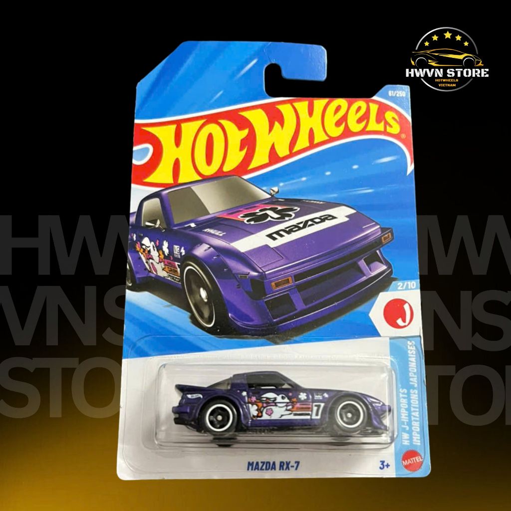 Xe mô hình Hotwheels Mazda RX-7 màu tím