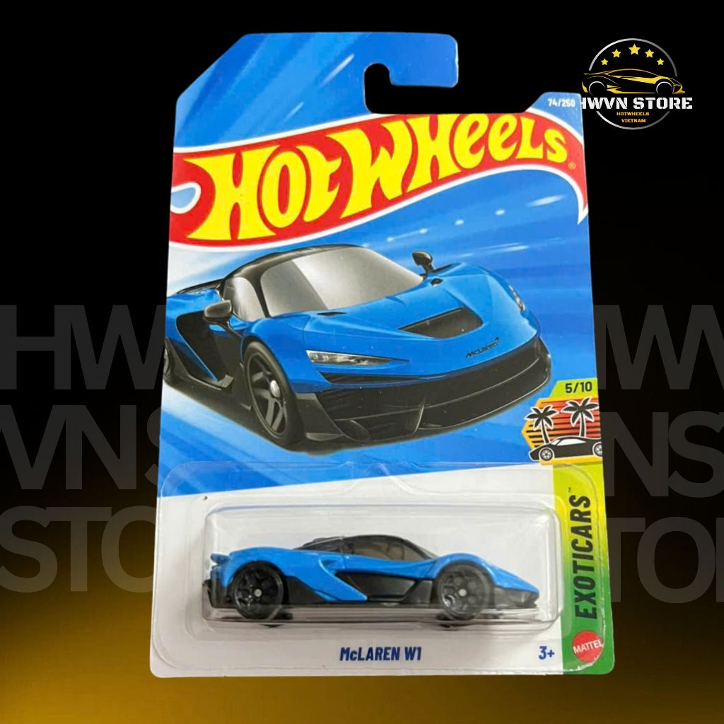 Xe mô hình Hotwheels Mclaren W1 màu xanh dương