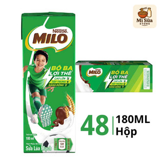 Thùng 48 hộp sữa lúa mạch MILO 180ml