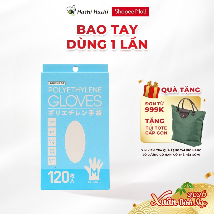 Bao tay dùng 1 lần - Hachi Hachi Japan Shop