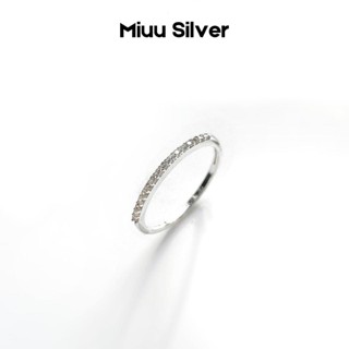 Nhẫn bạc nữ 925 Miuu Silver đính đá đẹp, đơn giản Sparking Line