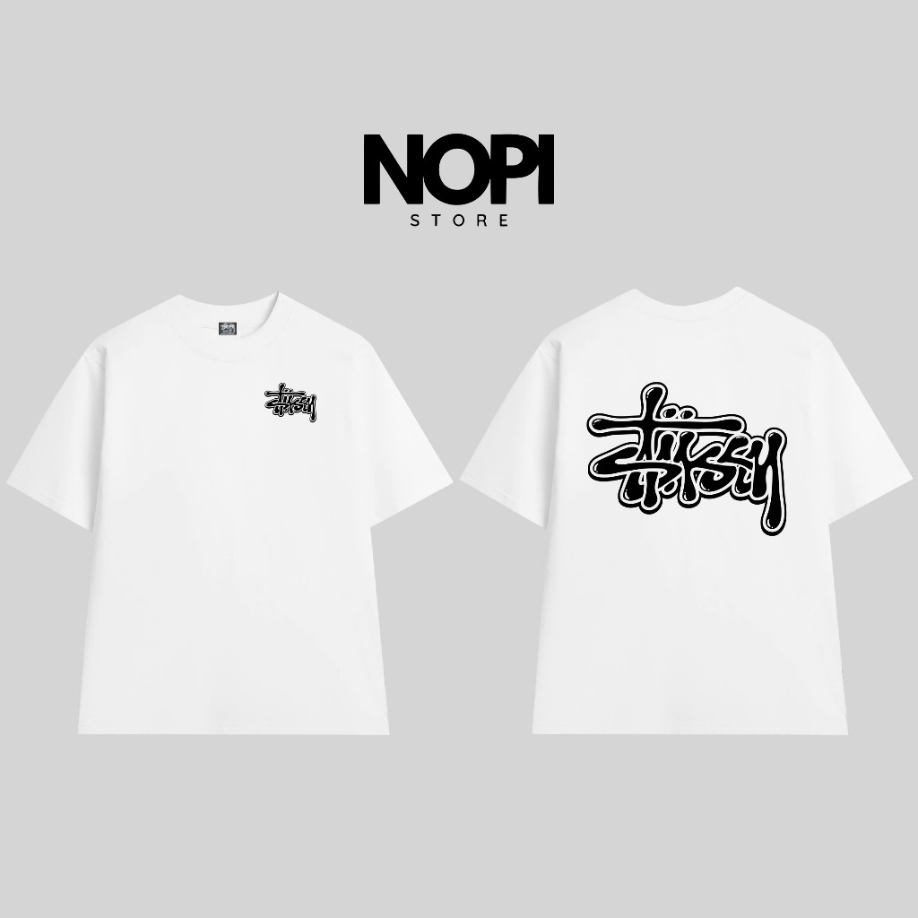 ÁO THUN STUSSY LOGO CONCEPT FORM RỘNG NAM NỮ UNISEX VẢI COTTON CAO CẤP DÀY DẶN - NOPI STORE