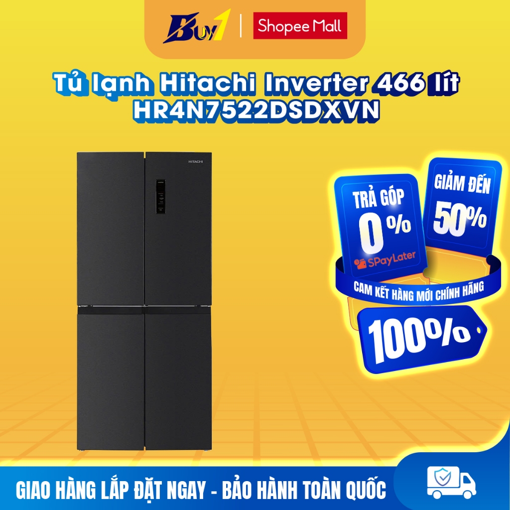 HR4N7522DSDXVN - Tủ lạnh Hitachi Inverter 466 lít HR4N7522DSDXVN - Hàng chính hãng
