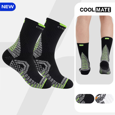[MUA 2 GIẢM 5%]Tất thể thao cổ trung Striker Sport chạy bộ, trail, trekking êm ái thấm hút kháng khuẩn COOLMATE