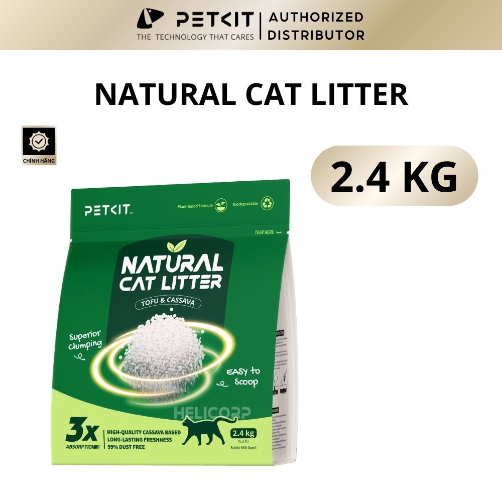 Cát sắn, cát đậu nành cho mèo, cát vệ sinh cho mèo PETKIT không mùi