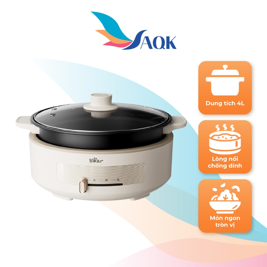 Nồi điện đa năng Bear 4 lít HP-4H40F - Hàng chính hãng