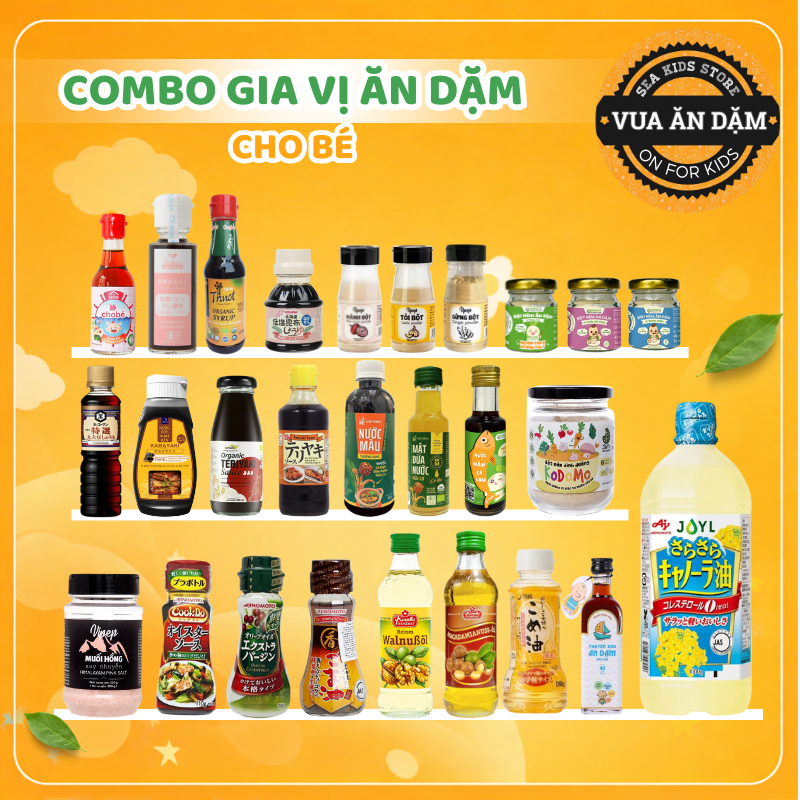 Combo Gia Vị Ăn Dặm Cho Bé [DATE NOTE DƯỚI MÔ TẢ]