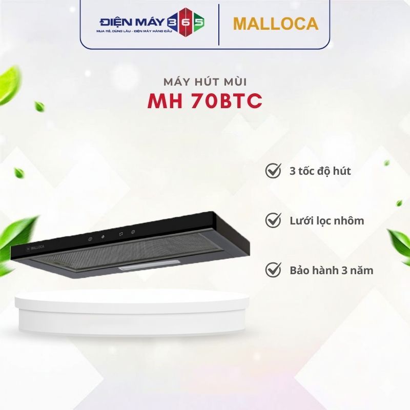 Máy hút mùi âm tủ Malloca MH 70BTC - Hút Mạnh, Khử Mùi Hiệu Quả Cho Bếp Gia Đình