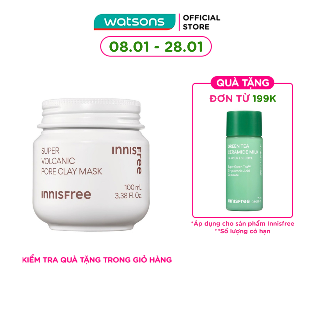 Mặt Nạ Đất Sét innisfree Super Volcanic Pore Clay Mask 100ml