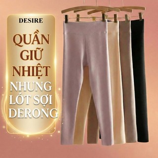 Quần dài giữ nhiệt Nhung lót sợi nhiệt Derong mềm siêu nhẹ mùa đông ấm áp Quần dài lót trong giữ nhiệt QGN-9093
