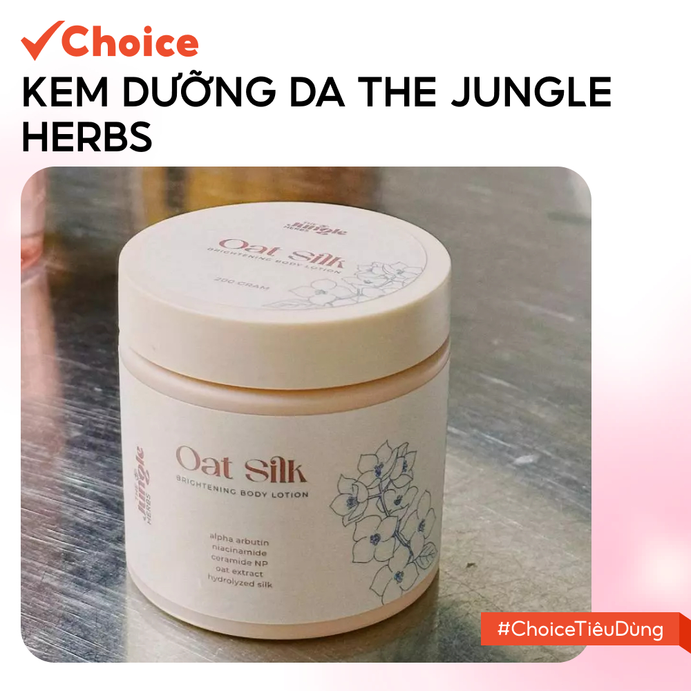 [Choice] Kem Dưỡng Sáng Da The Jungle Herbs FM1-2688-3 Yến Mạch, Tơ Tằm Ceramides, Mờ Thâm 200g