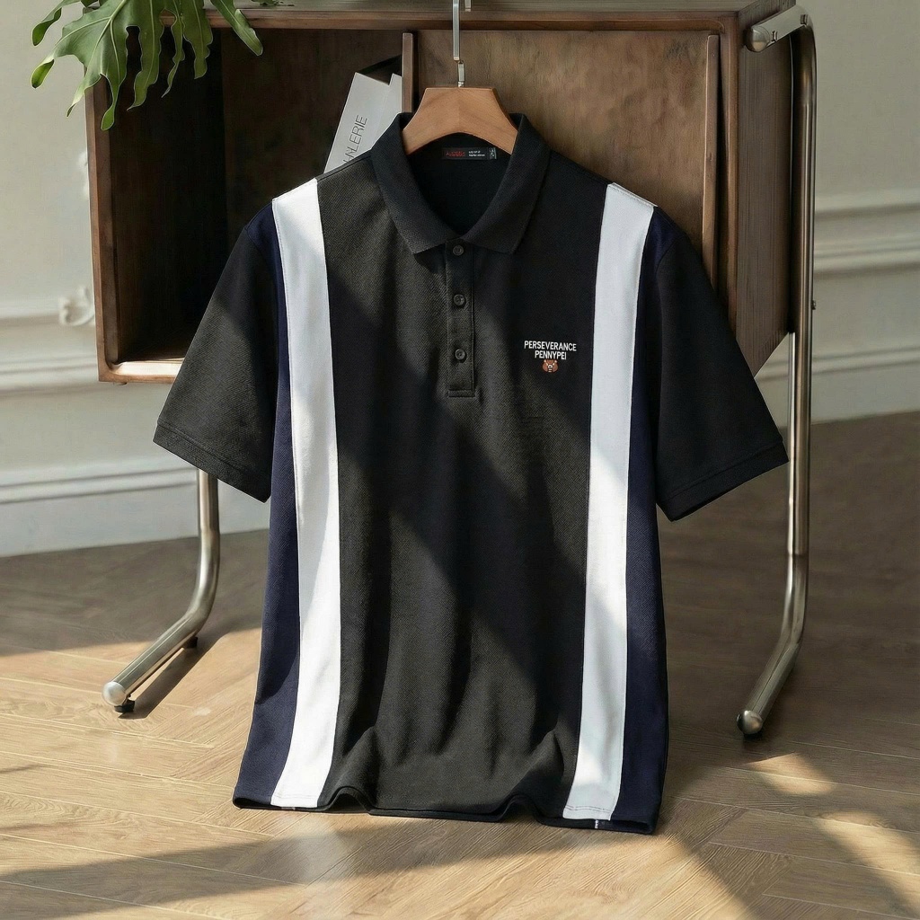 Áo Polo Nam Big Size 80-140kg AKYOO Cotton Co Giãn Form Đẹp Thoáng Mát Co Giãn - PL S DEN