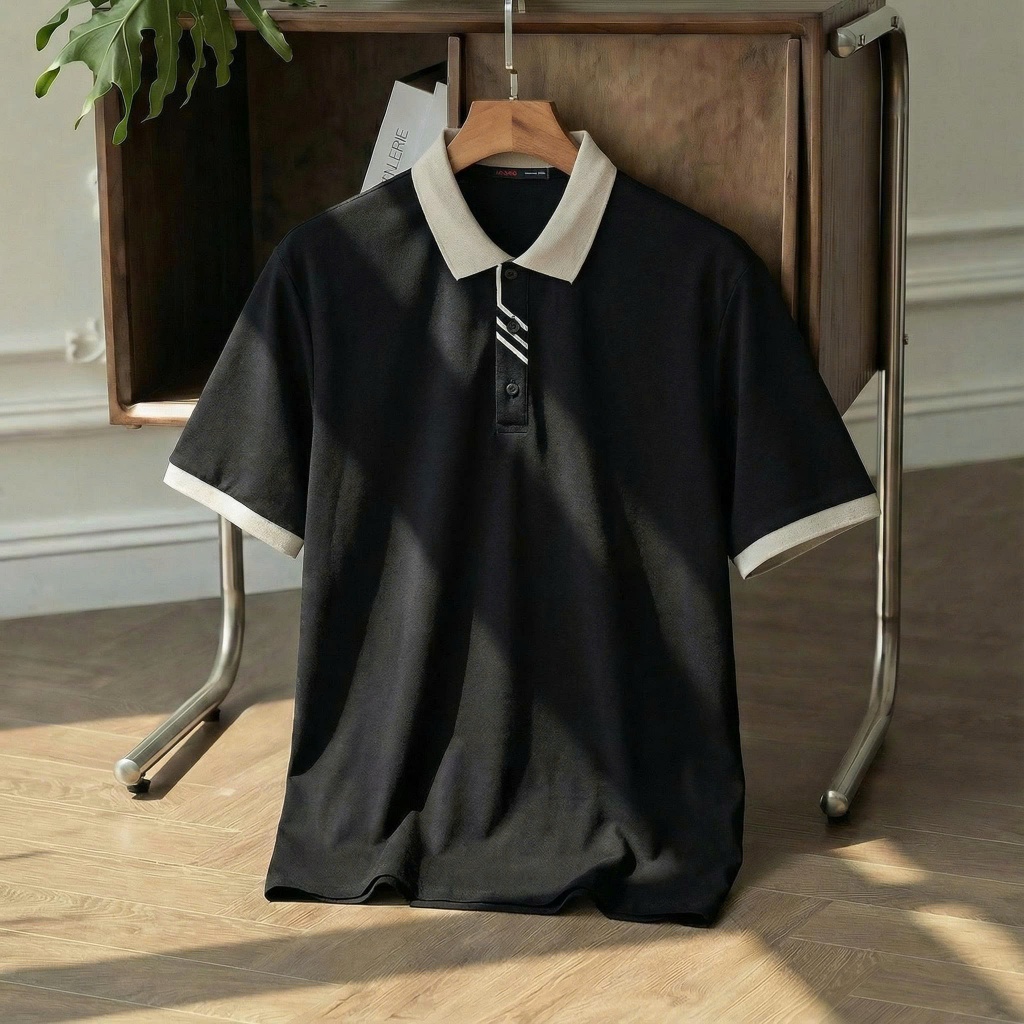 Áo Polo Nam Big Size 80-140kg AKYOO Form Rộng Thoáng Mát Chất Cotton Co Giãn Big Size - PL GHI CO