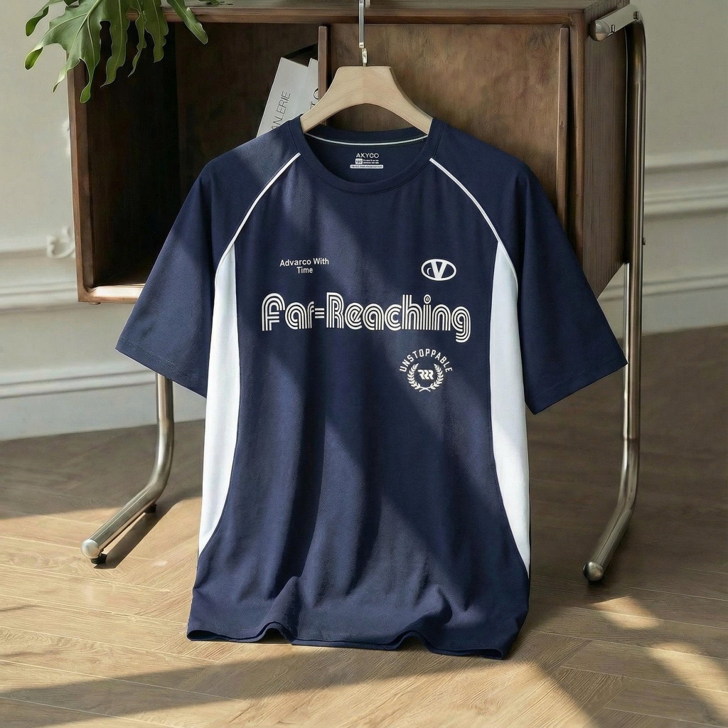 Áo Thun T-Shirt Nam Big Size 80-140kg AKYOO Form Rộng Cotton Co Giãn - AT THAN VIEN