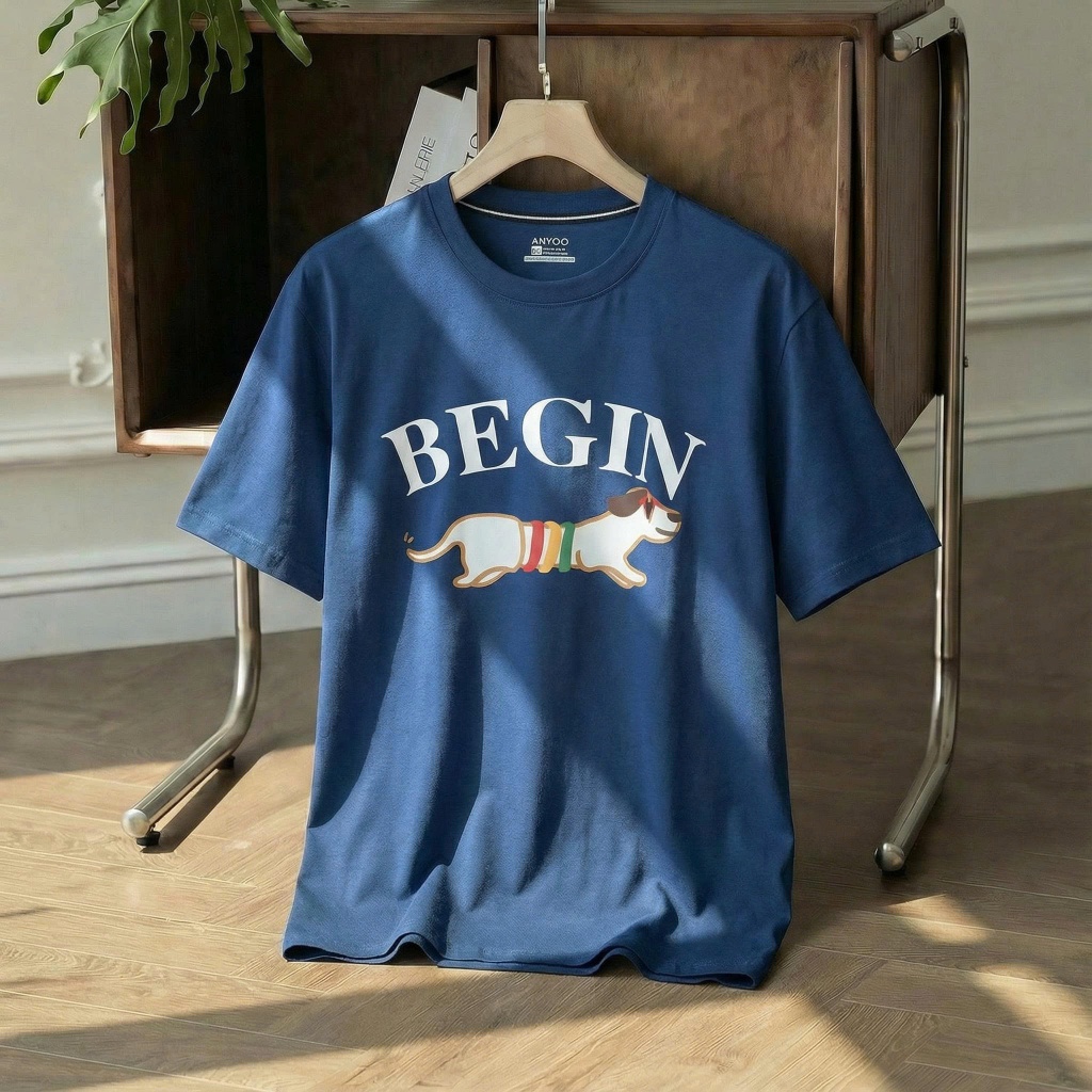 Áo Thun Nam Big Size 80-140kg AKYOO Chất Cotton Dành Cho Người Mập Co Giãn - AT THAN IN