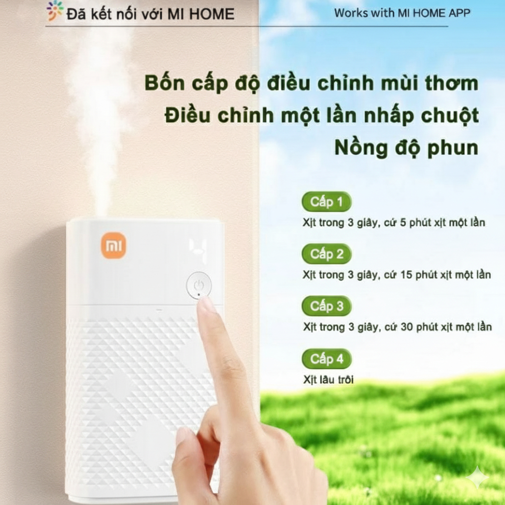 Máy xông tinh dầu Xiaomi sử dụng app Mihome