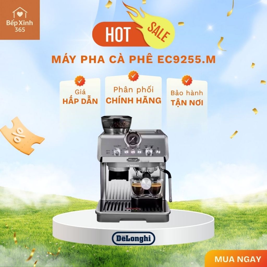 Máy pha cà phê Delonghi EC9255.M – Pha Espresso Chuyên Nghiệp, Chuẩn Barista Tại Nhà