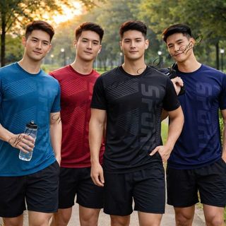 Áo Thun Nam Ép Vân⚡Có Size Đại 40-100kg⚡ Chất liệu thun lạnh cao cấp thấm hút mồ hôi  - KvinD_ store