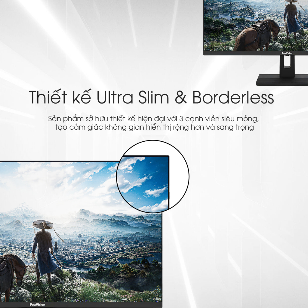 Màn Hình FeuVision 24 Inch IPS VA Full HD 100Hz 120Hz 144Hz HDMI DP Gaming Văn Phòng Chính Hãng | BigBuy360 - bigbuy360.vn