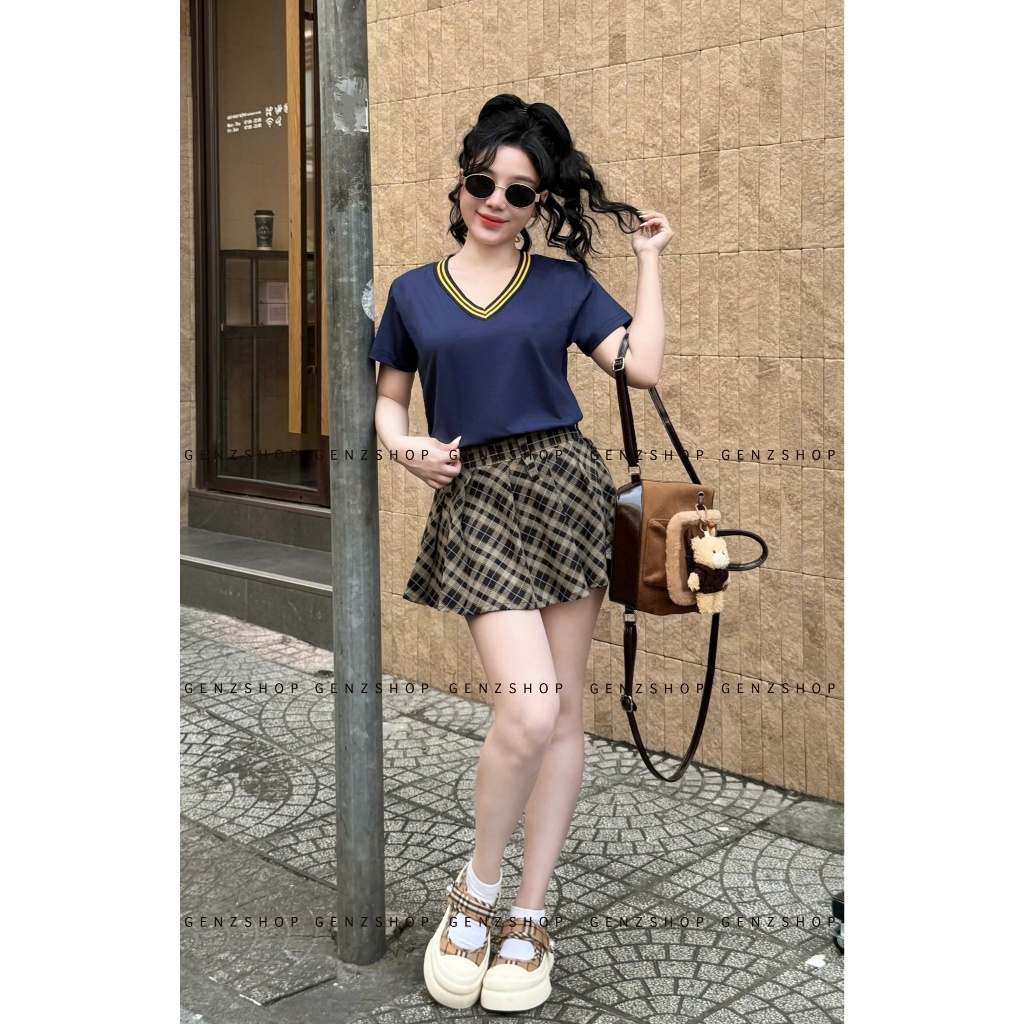 Áo Thun Nữ CỔ TIM PHÓI MÀU Xinh Xắn Form BabyTee Vừa Vặn BST26 | BigBuy360 - bigbuy360.vn