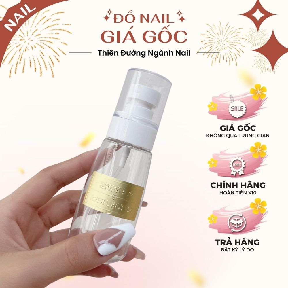 Bình xịt đựng cồn, nước lau gel, dung dịch axeton 100ml tiện dụng