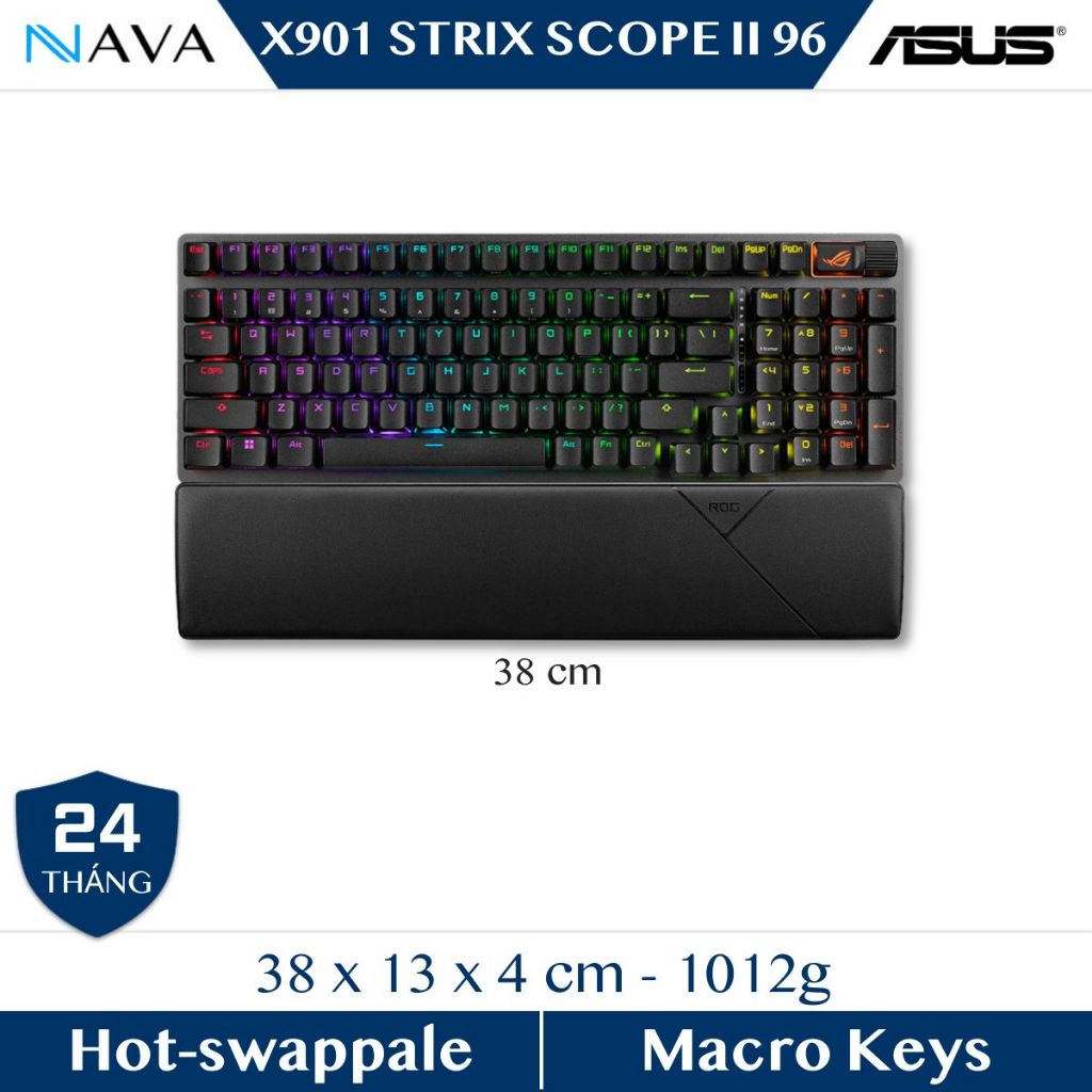 ASUS X901 ROG STRIX SCOPE II 96 WIRELESS/US/ABS/ROG NX SW/ĐEN