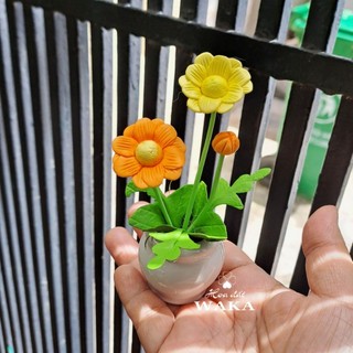 Hoa Đất Sét Mini- Hoa Cúc 12cm