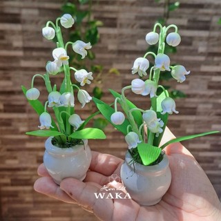 Hoa Đất Sét Mini- Chậu Linh Lan 12cm