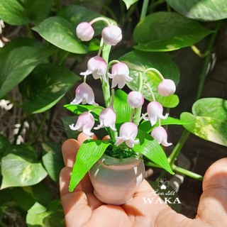 Hoa Đất Sét Mini- Chậu Linh Lan 12cm