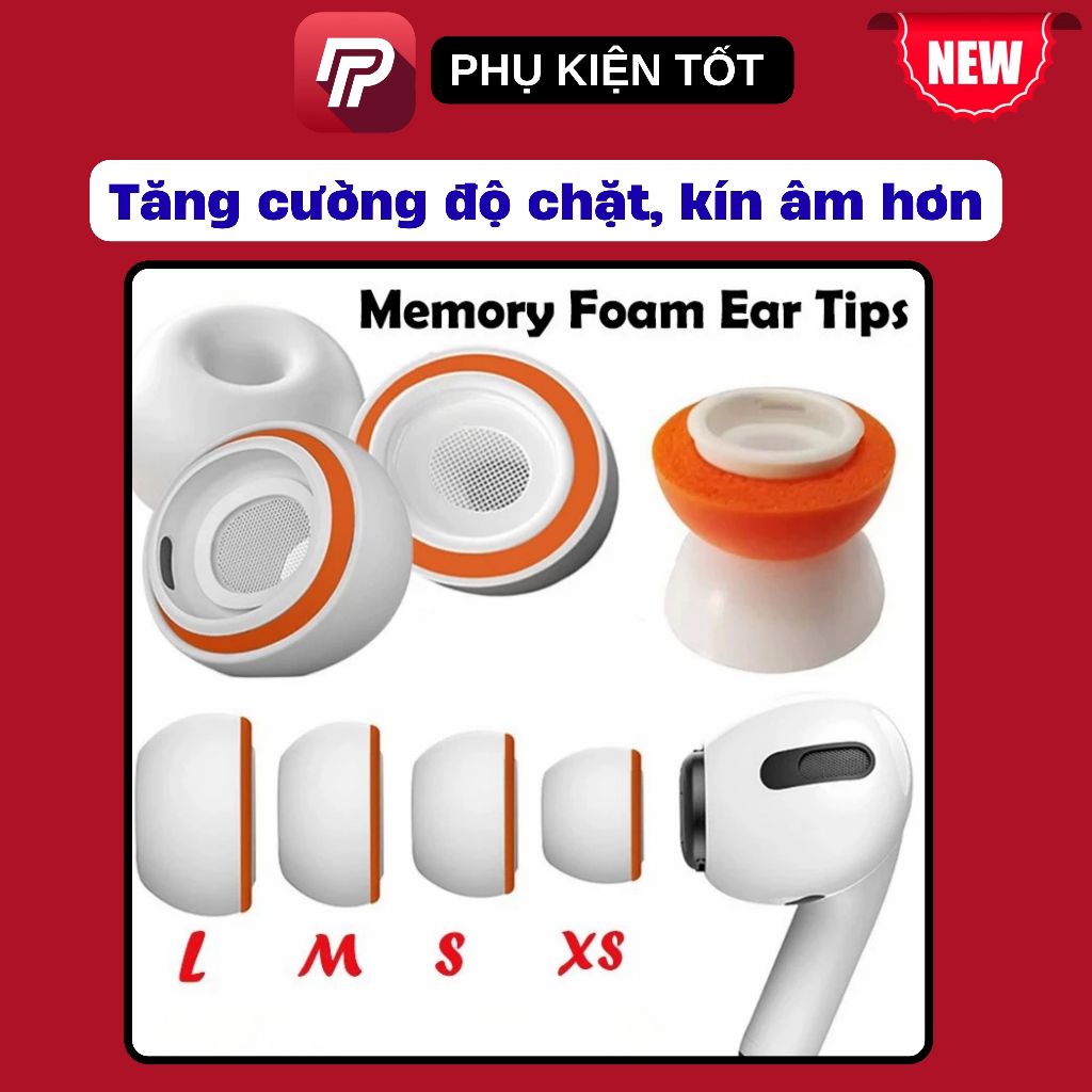 [ PREMIUM PRO GEN 3] Bộ 2 núm tai nghe bọt biển cao cấp dành riêng cho AP pro gen 3
