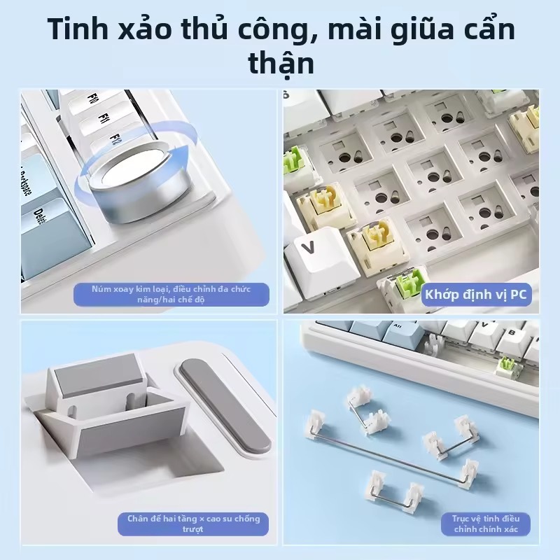 [HỎA TỐC] Bàn phím cơ gaming AULA F75 -3 Mode Kết Nối- Led RGB- Núm Xoay Điều Chỉnh Âm Lượng | BigBuy360 - bigbuy360.vn