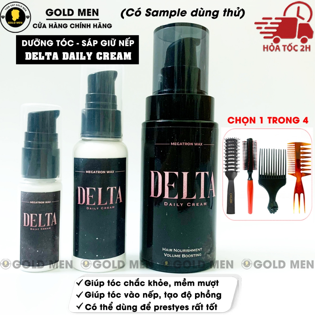 Dưỡng tóc sáp Delta Daily Cream 100ml - Dưỡng tóc chuyên sâu - Giữ nếp tóc - Tạo độ phồng cho tóc