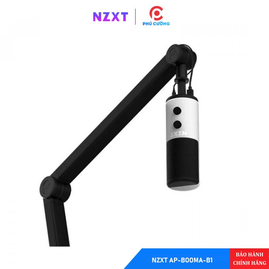 Giá Treo Microphone NZXT Boom Arm AP-BOOMA-B1 - Trục Xoay Linh Hoạt, Giấu Dây Thẩm Mỹ Chính Hãng