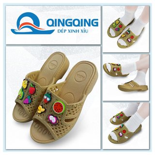 Dép tổ ong NÂU NHẠT cao cấp, siêu nhẹ, đế dày 3.4cm, chống trơn trượt, FORM CHUẨN