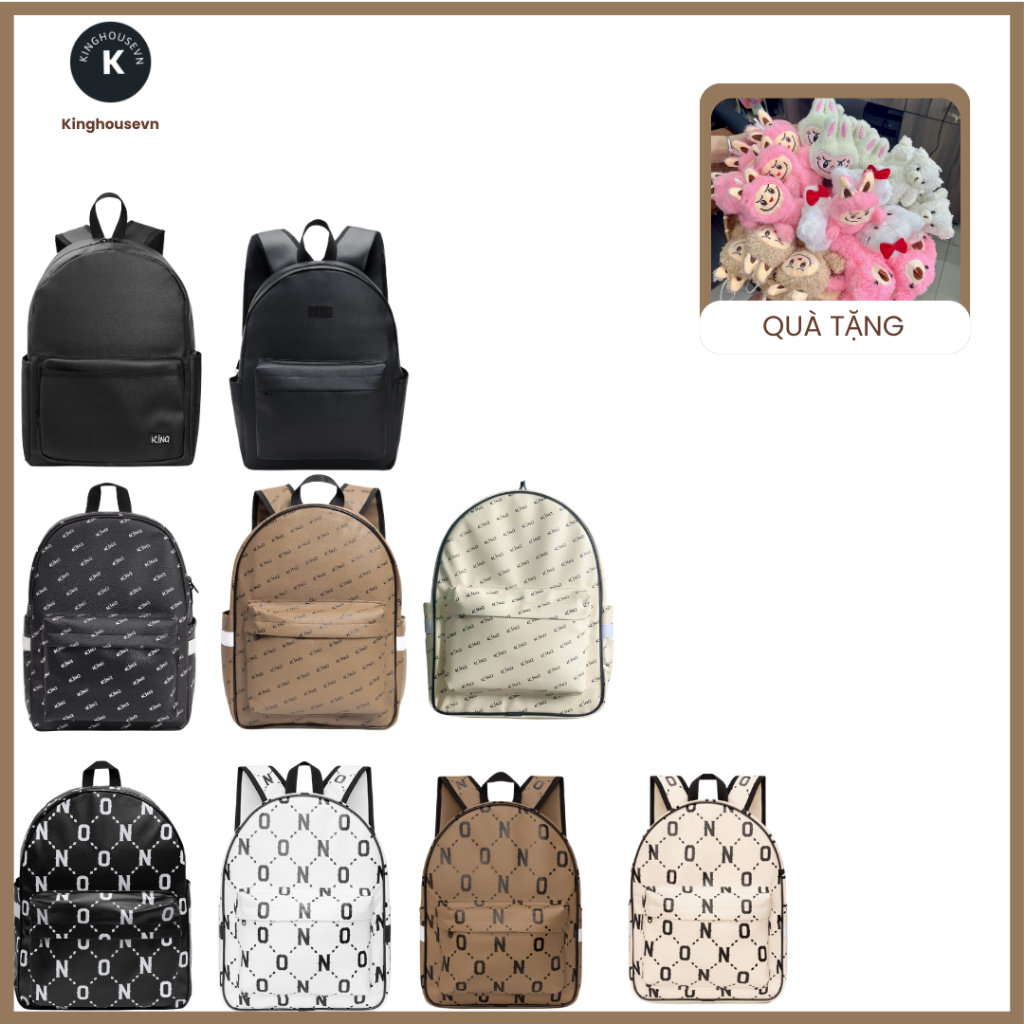 Balo Da Backpack Unisex Chống Nước - Balo Backpack King - Mẫu 1 - Màu Đen