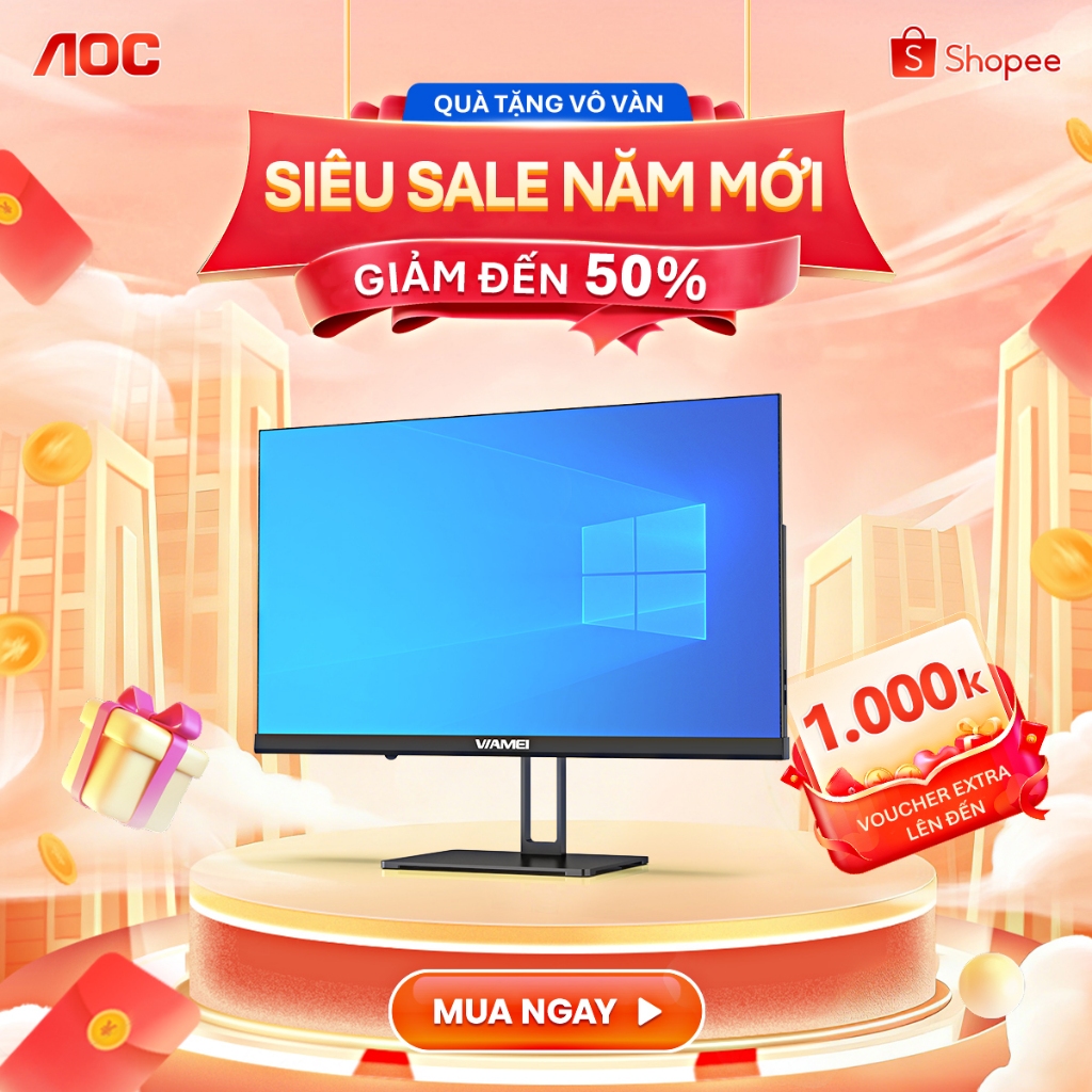 Máy tính All In One G33 I7- 4TH Ram 16GB SSD 256GB, Màn hình 24 inch - AOC bảo hành chính hãng 2 năm
