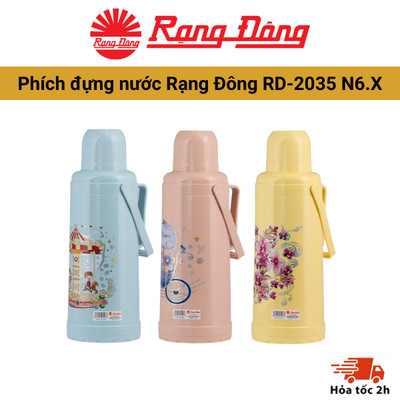 Phích đựng nước Rạng Đông 2035 N6.X 2 lít với thiết kế tiện dụng, chất liệu an toàn giữ nhiệt lâu, phù hợp cho gia đình