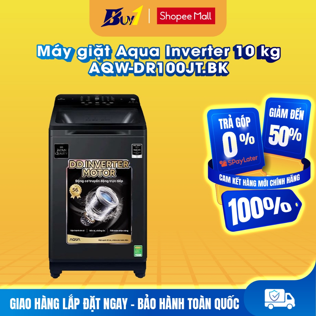 AQW-DR100JT.BK - Máy giặt Aqua Inverter 10 kg AQW-DR100JT BK - Hàng chính hãng