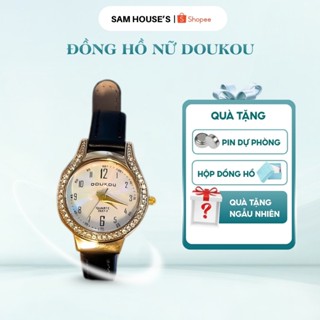 (Tặng kèm quà xinh) Đồng hồ nữ Doukou tròn đính đá giọt nước nhiều màu 12 số